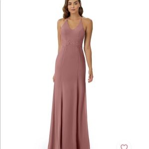Azazie Rossi dress in dusty rose. Never worn.